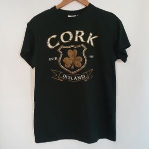 Cork Ireland Graphic Travel City Tee Clover Shirt